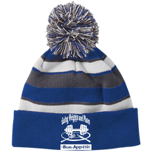 223835 Holloway Striped Beanie with Pom