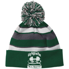 223835 Holloway Striped Beanie with Pom