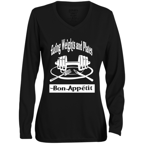 1788 Ladies' Moisture-Wicking Long Sleeve V-Neck Tee