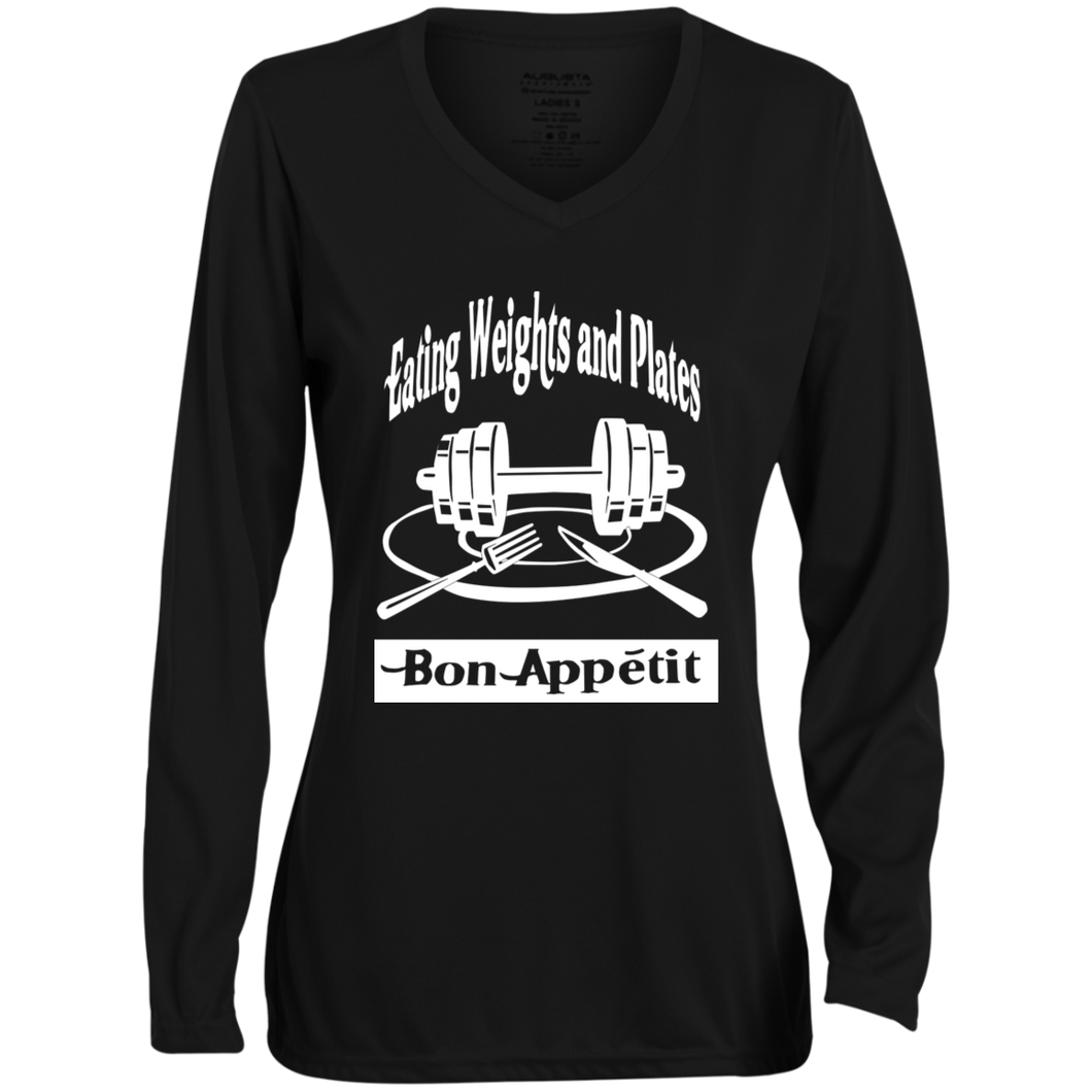 1788 Ladies' Moisture-Wicking Long Sleeve V-Neck Tee