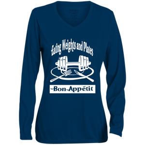 1788 Ladies' Moisture-Wicking Long Sleeve V-Neck Tee