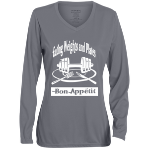 1788 Ladies' Moisture-Wicking Long Sleeve V-Neck Tee