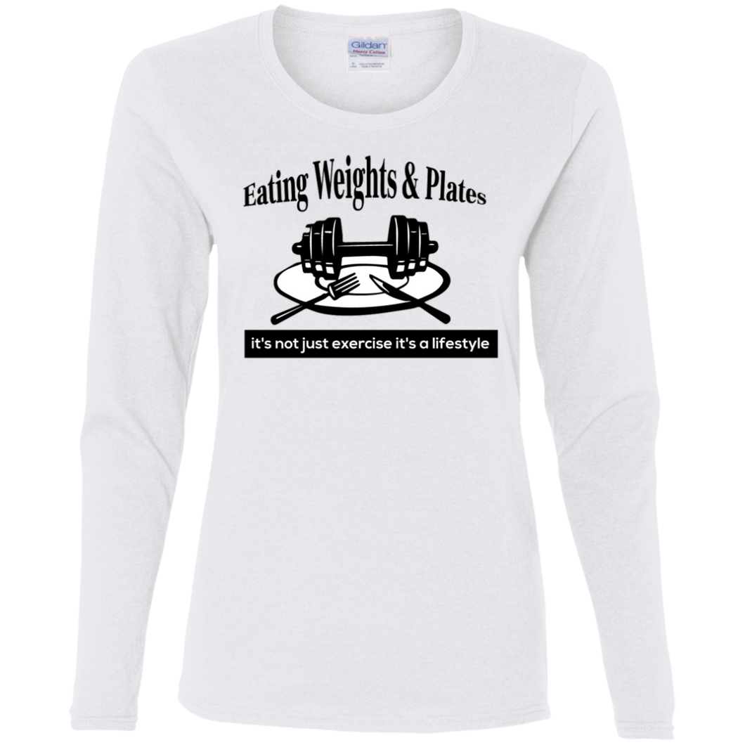 G540L Gildan Ladies' Cotton LS T-Shirt