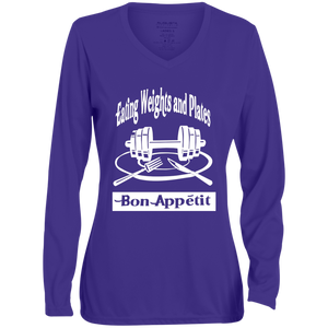 1788 Ladies' Moisture-Wicking Long Sleeve V-Neck Tee